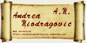 Andrea Miodragović vizit kartica